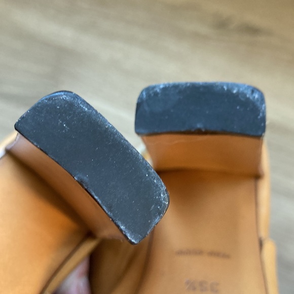 Prada sling back pointy shoes sandals size 35,5 rectangle heel - Picture 13 of 16